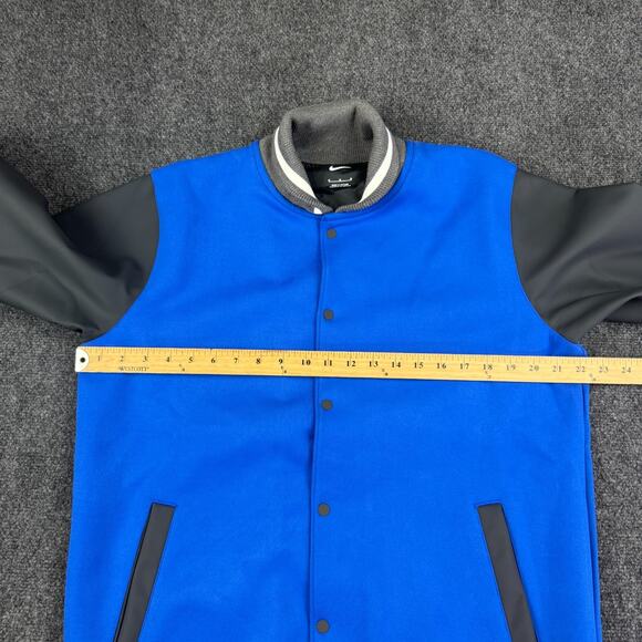 Nike Team Player Letterman Jacket Mens Medium (M) Blue Gray DJ5971-493 NWT - Picture 8 of 10